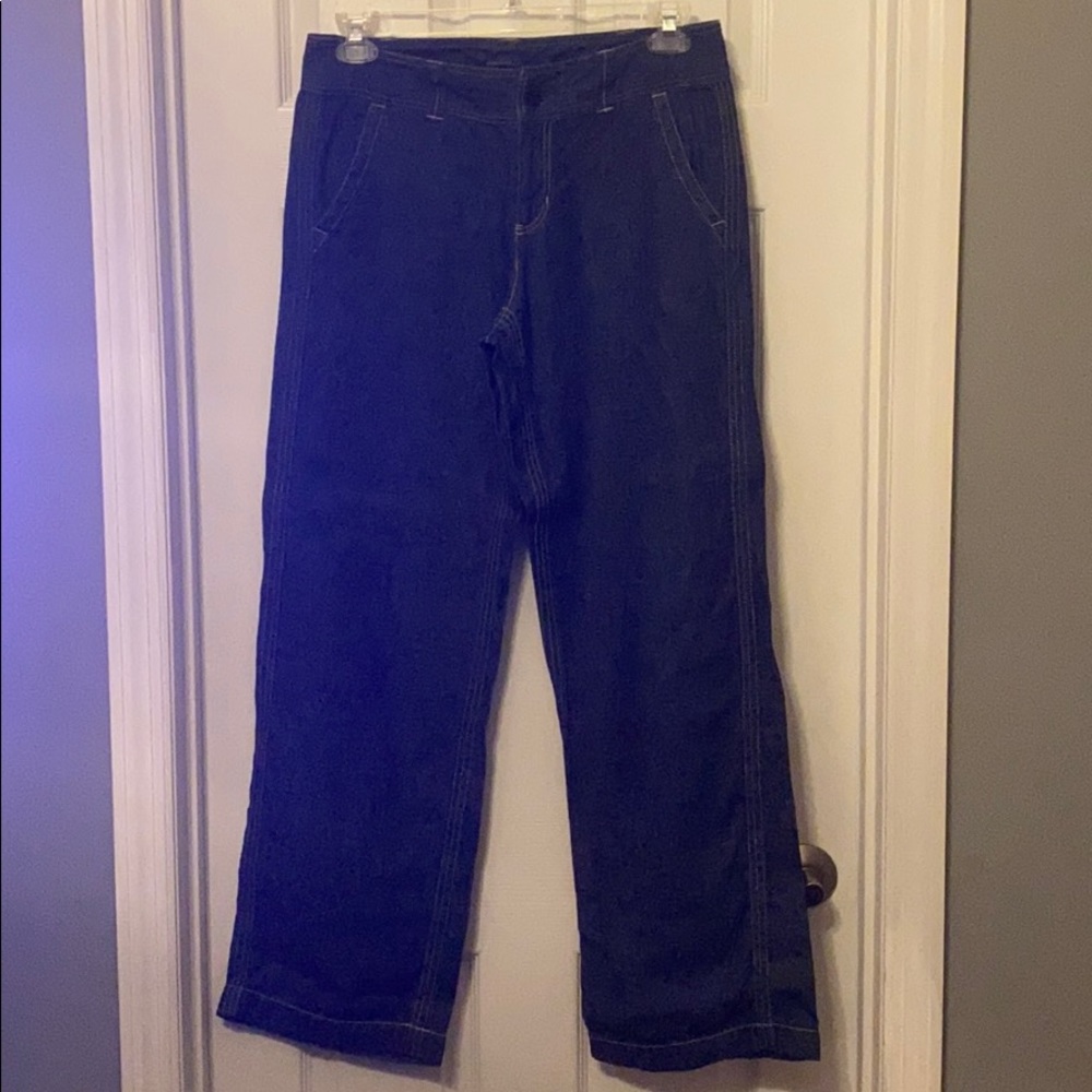Wide Leg Denim (Cotton/Linen) Pant
